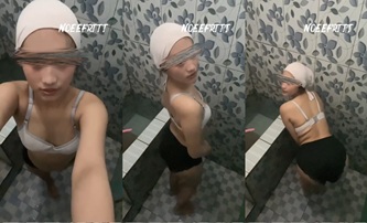 Hijab Manis Rekam Body Waktu Mandi